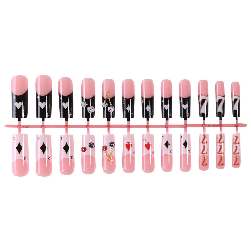 Creative nail art set with unique playing card designs Stornfield