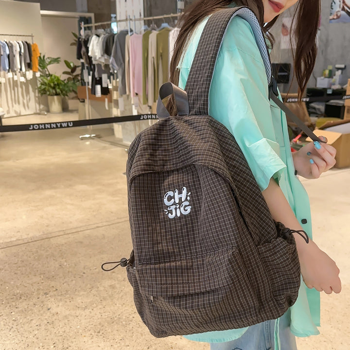 Stylish Checked Patterned Backpack Stornfield