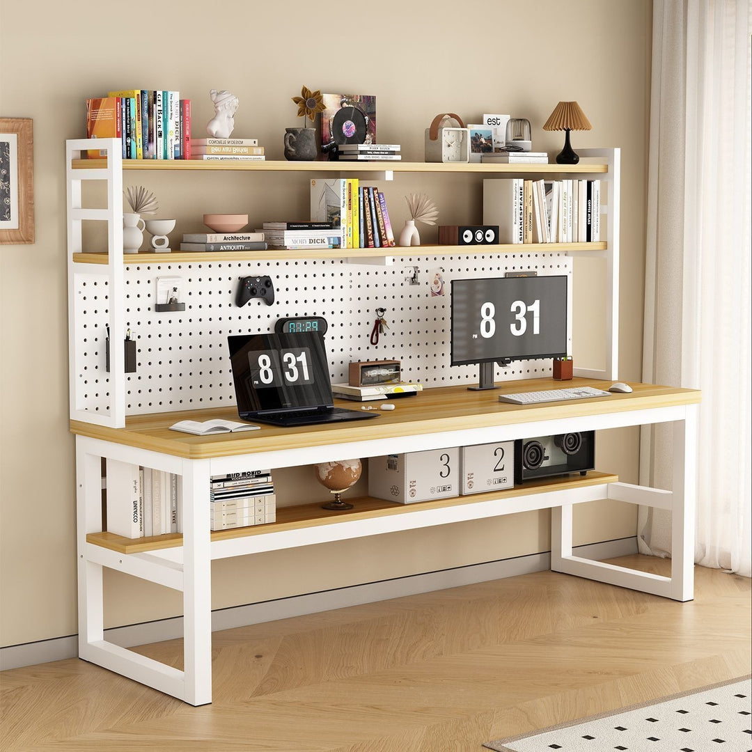 Multifunctional workspace with shelf Stornfield
