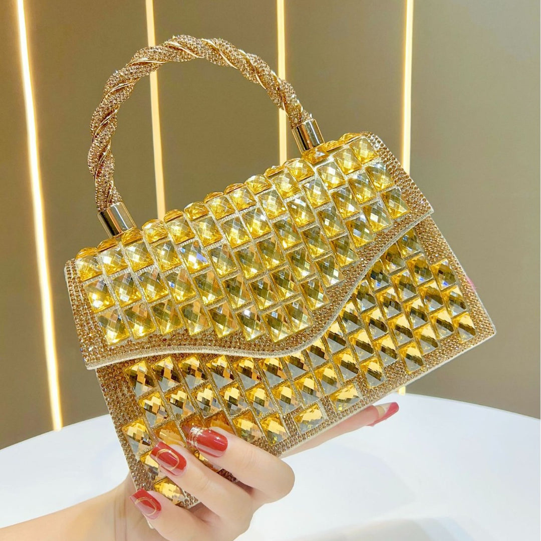 Colorful Rhinestone Evening Handbag