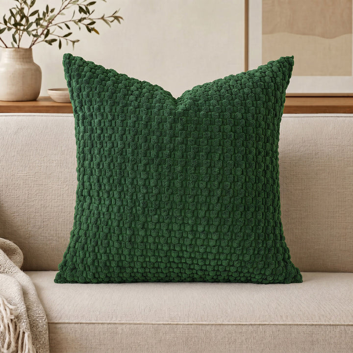Decorative Textured Chenille Throw Pillow Cover