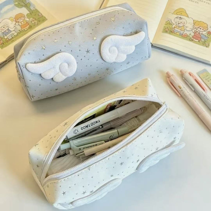 Starry Pattern Multi-Compartment Pencil Case