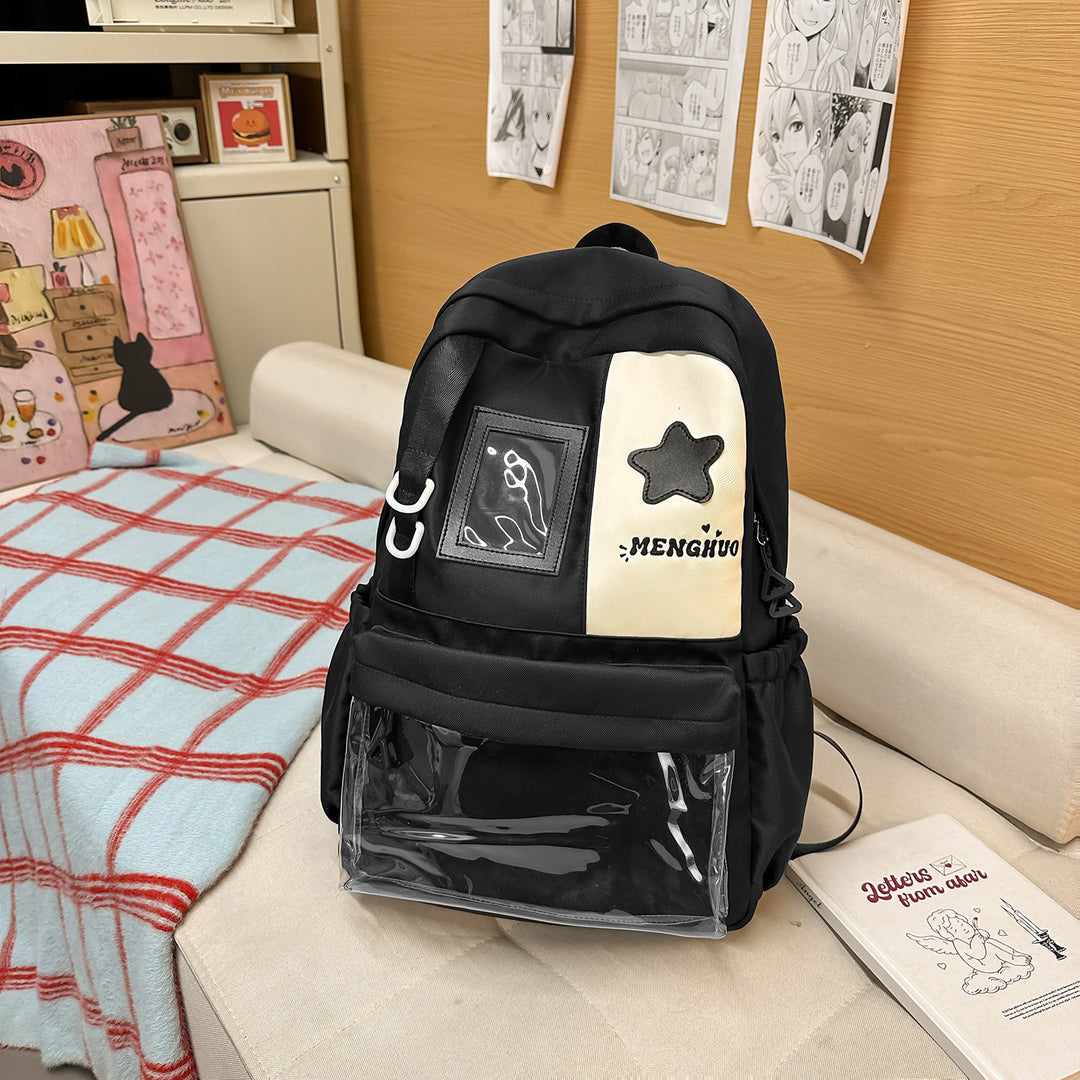 Cozy Plush Star-Embellished Backpack Stornfield