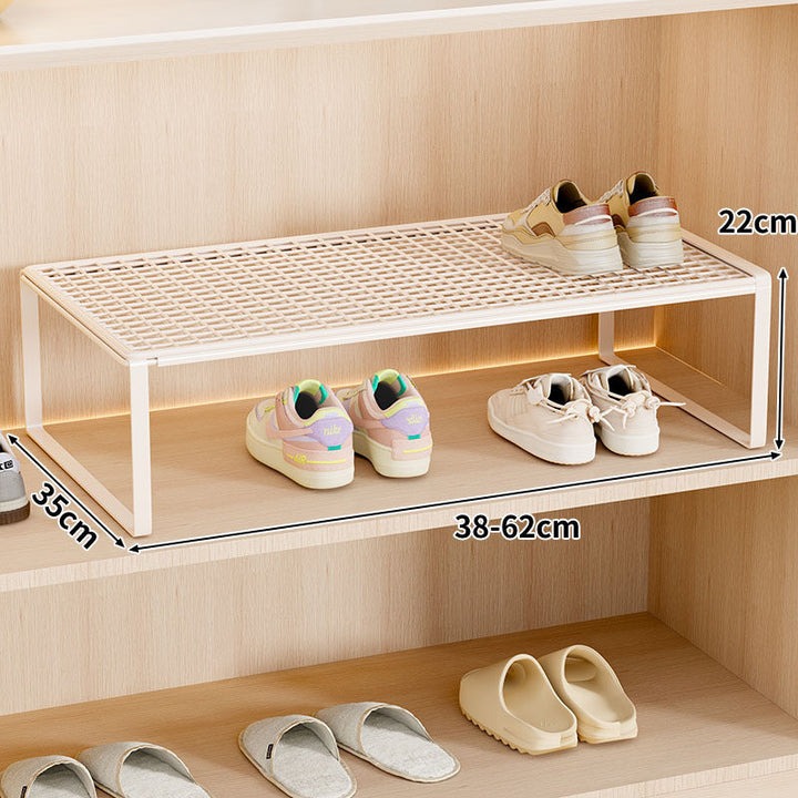 Adjustable Expandable Metal Shoe Shelf Organizer