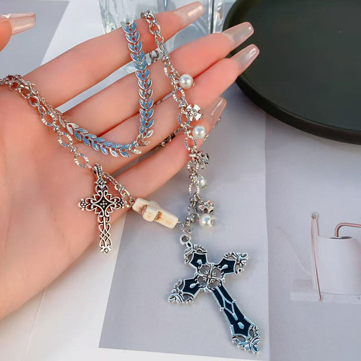 Layered Cross Pendant Necklace Stornfield