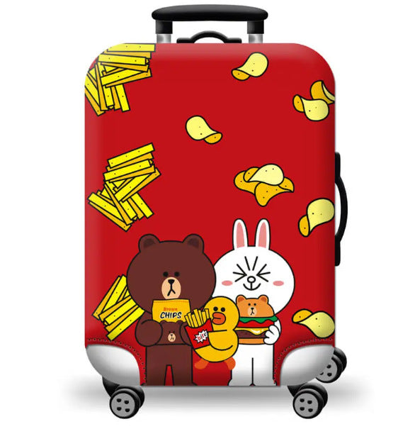 Unisex nan elastic suitcase cover with artistic marble print, shockproof fit and tear-resistant stretch material Stornfield