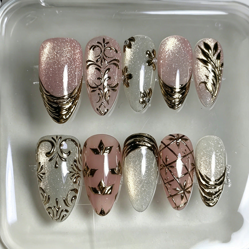 Decorative Elegant Press-On Nails Set