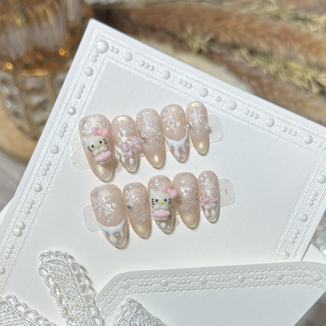Decorative Themed Press-On Nail Art Set Stornfield