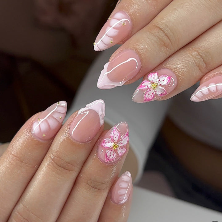 Elegant artificial nails with floral accents Stornfield