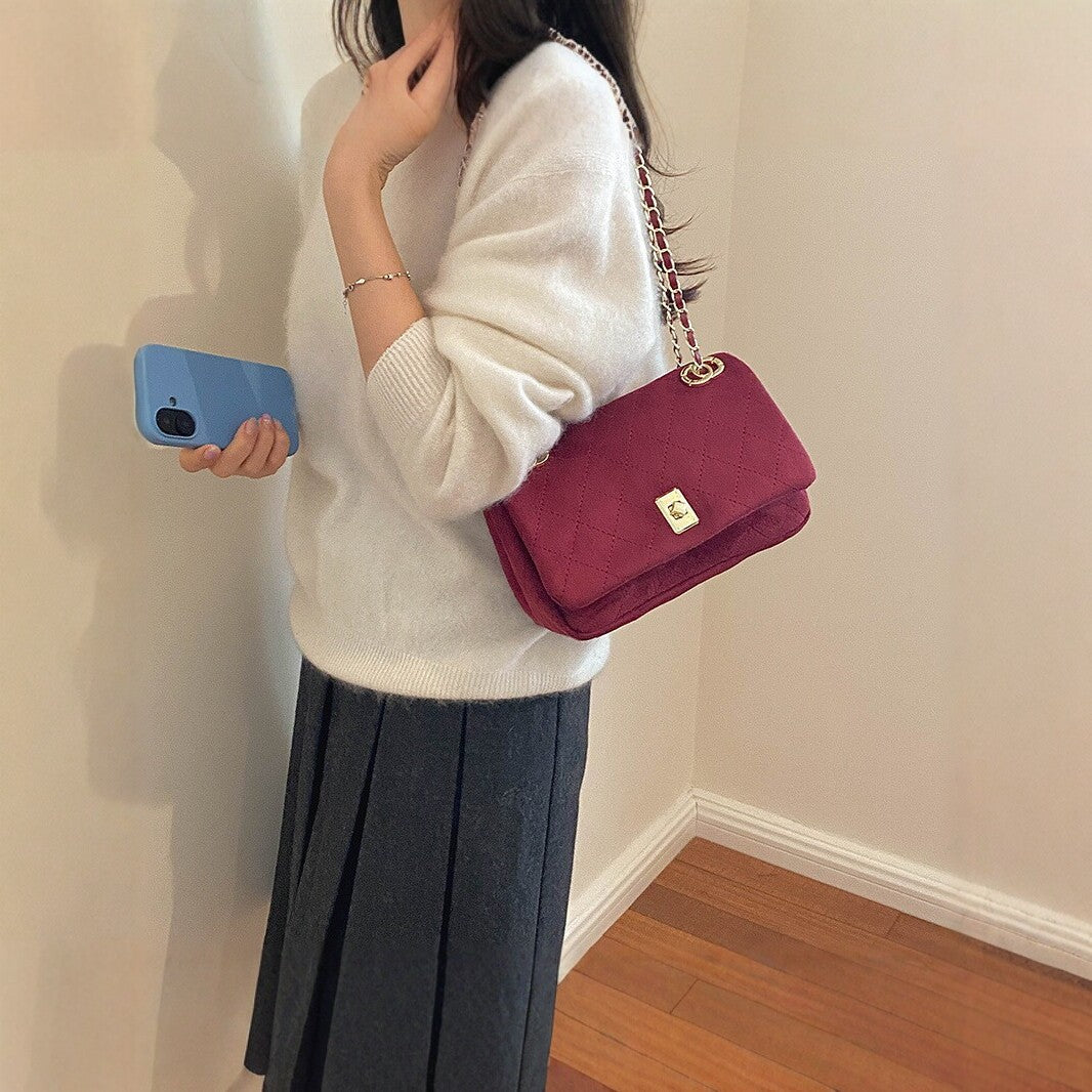Quilted Velvet Evening Bag