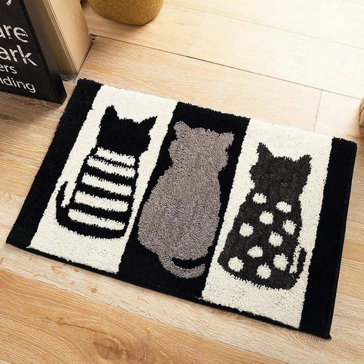 Cat-Themed Decorative Welcome Mat