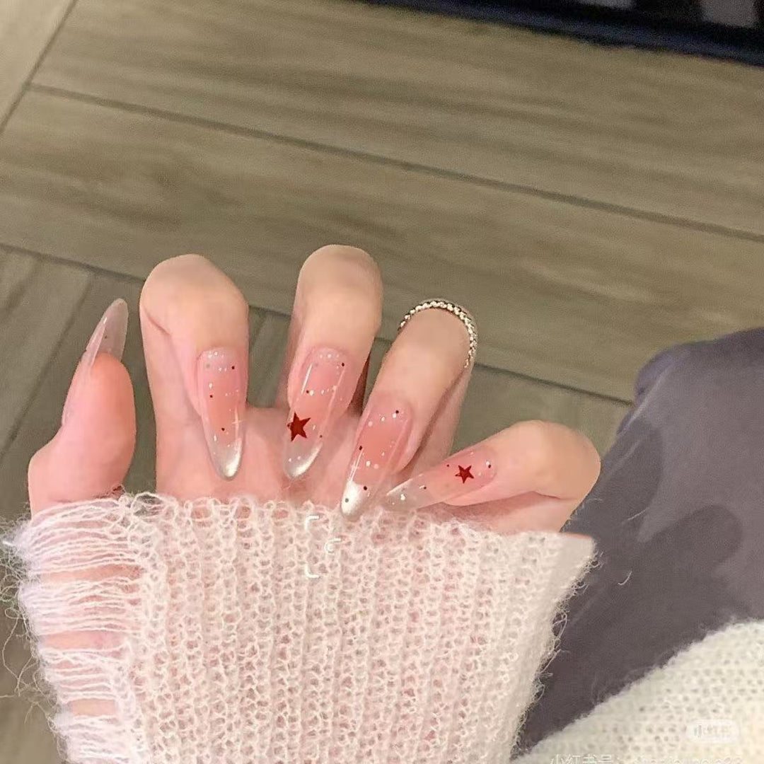Elegant Star-Embellished Nail Extensions Stornfield