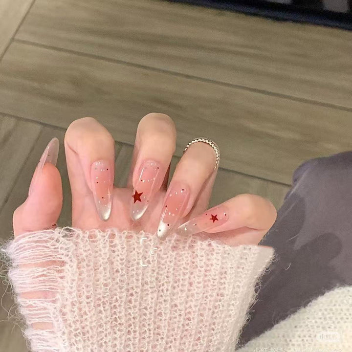 Elegant Star-Embellished Nail Extensions Stornfield