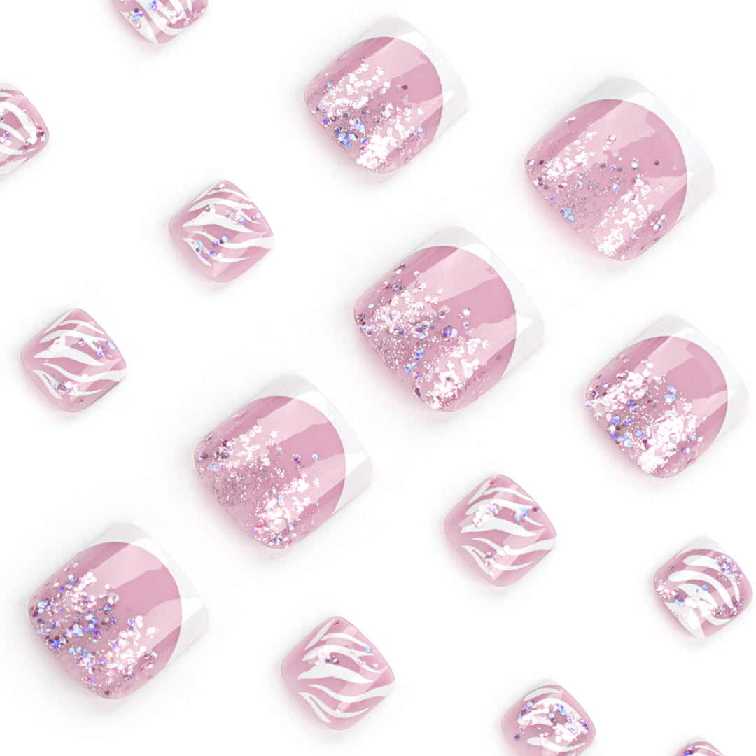 Artful toenail design with glamorous accents Stornfield