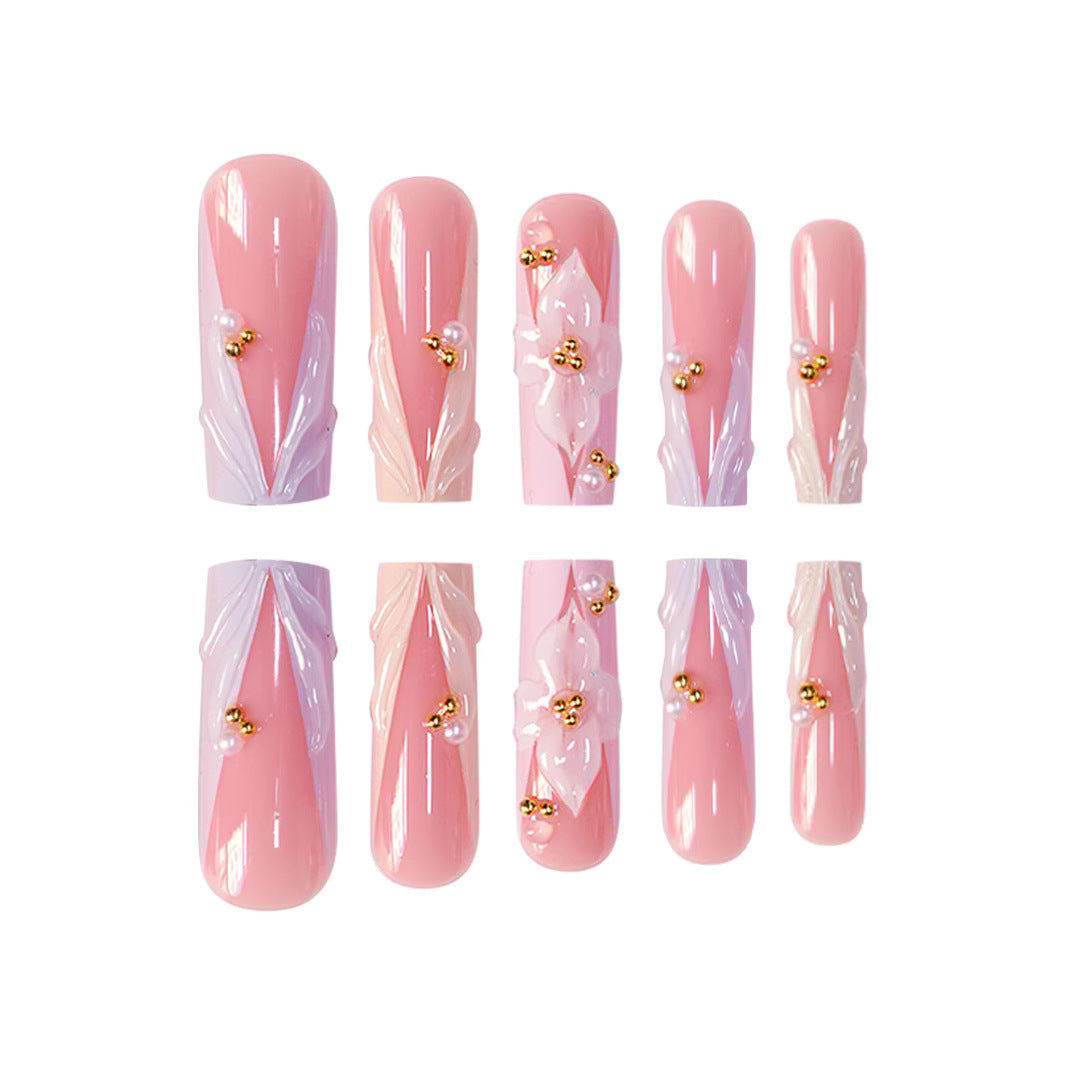 Floral Design Press-On Nails Stornfield