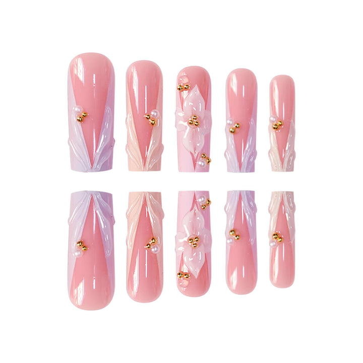 Floral Design Press-On Nails Stornfield