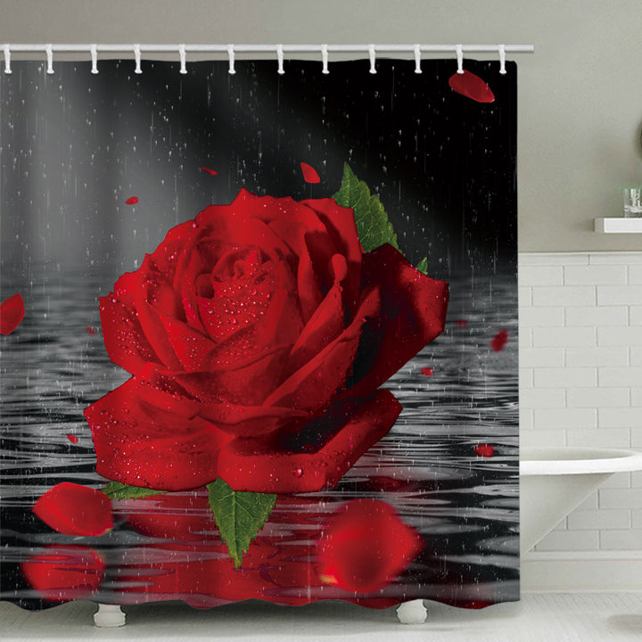 Romantic Floral Swan Shower Curtain Stornfield