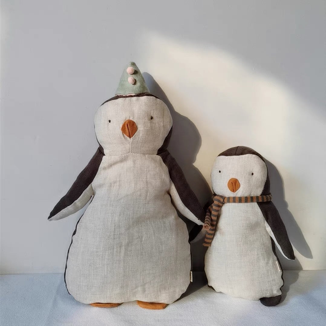 Handmade Organic Linen Long‑Leg Bunny Soft Toy