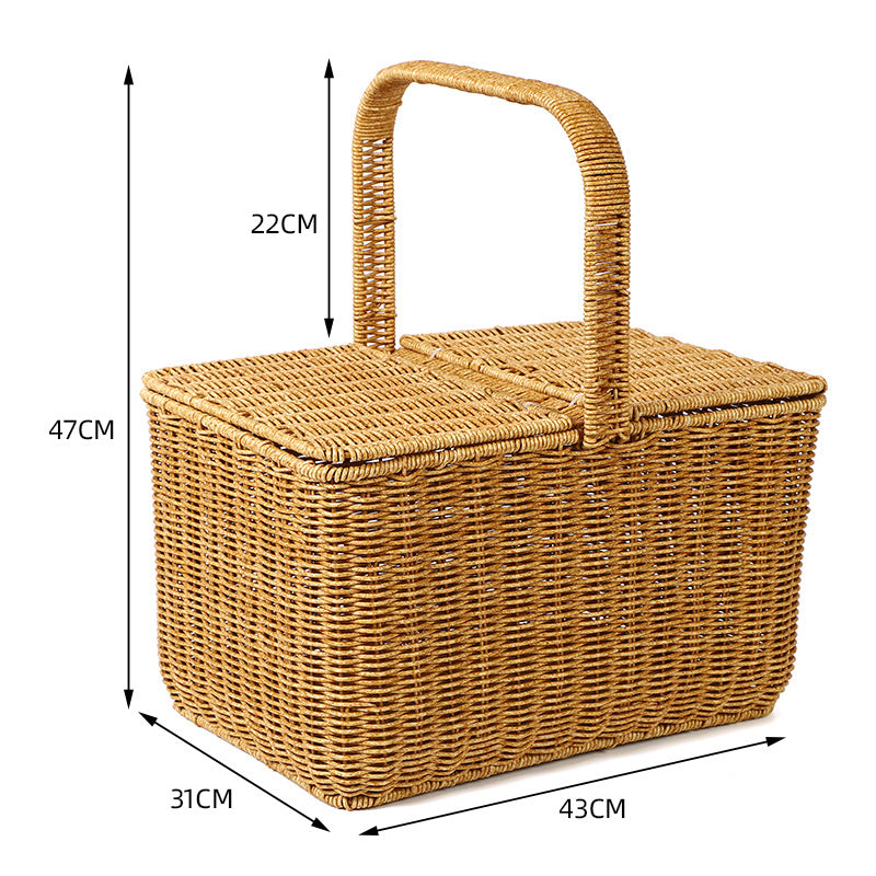 Women braided picnic basket Stornfield