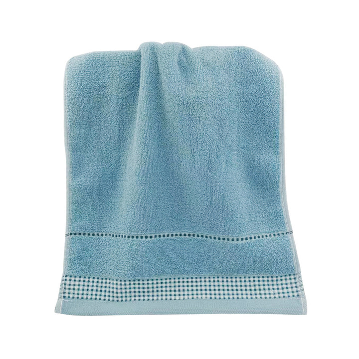 Terry Bath Towel with Fine Check Border Stornfield