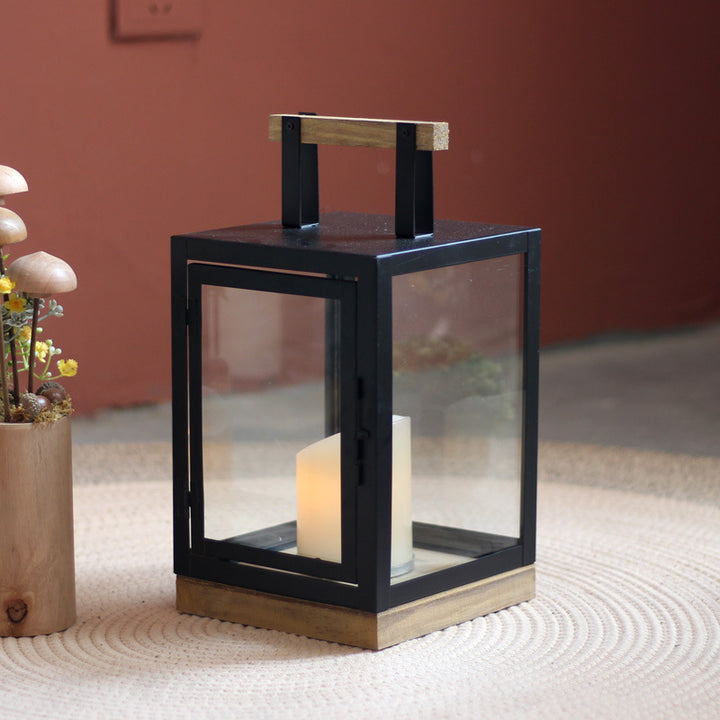 Decorative Lantern with Wooden Handle Stornfield