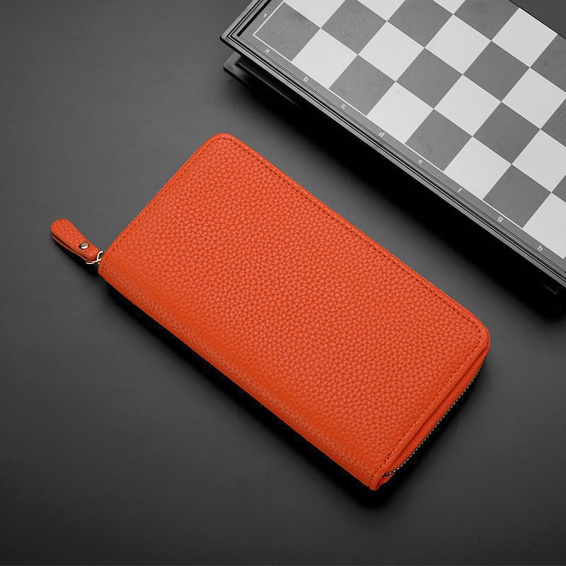 Textured Leather Zip-Around Wallet Stornfield