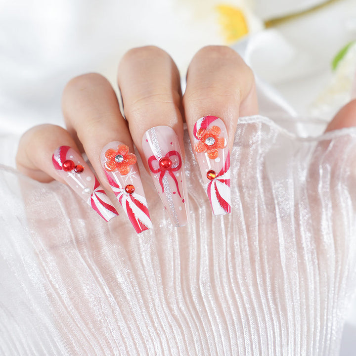 Decorative Floral Nail Tips Stornfield