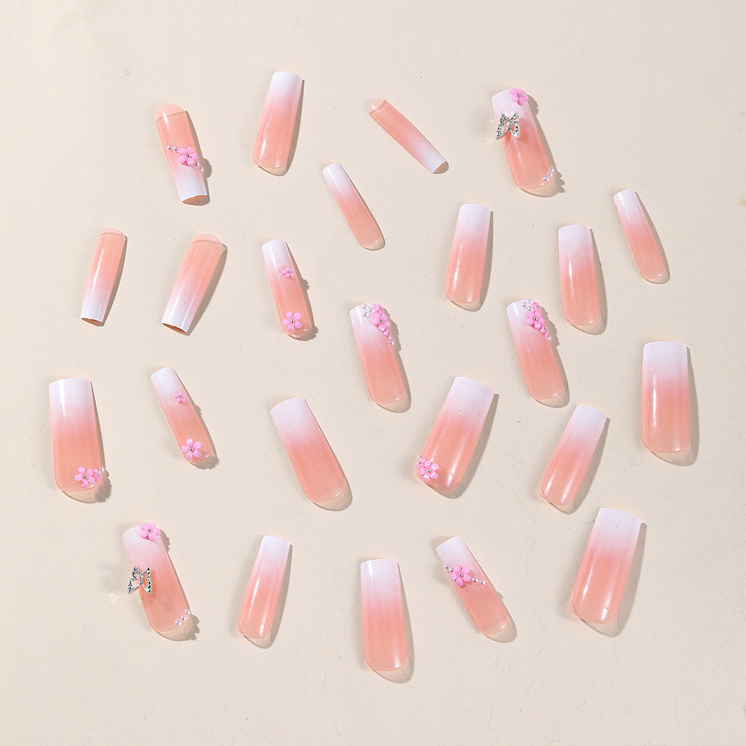 Floral Embellished Press-On Nail Art Stornfield