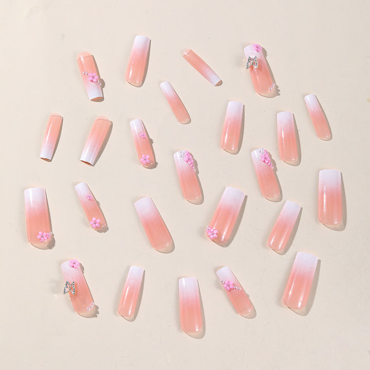 Floral Embellished Press-On Nail Art Stornfield