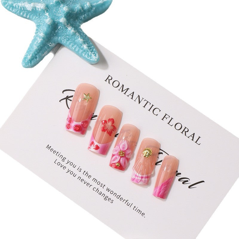 Romantic Floral Press-On Nail Design Stornfield