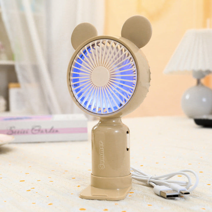Women's Portable Hand Fan with Cute Ears Stornfield