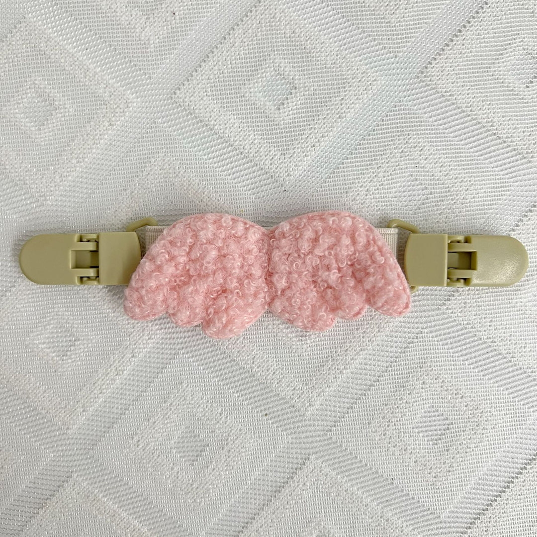 Plush Teddy Pacifier Clip with Safety Buckle and Elastic Strap