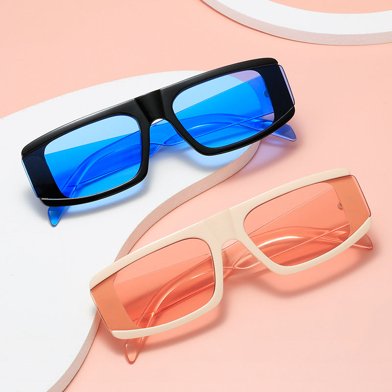 Women's fashionable sunglasses with futuristic design and transparent frame Stornfield