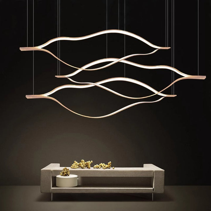 Modern Wave-Design Pendant Light Fixture