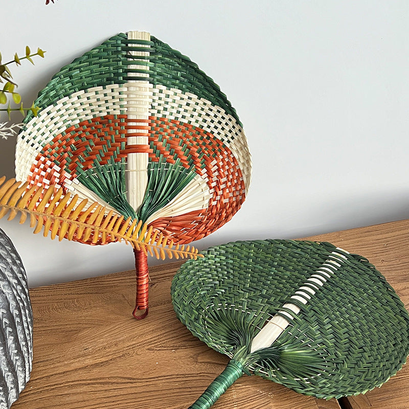 Women Hand-woven Fan made of natural material Stornfield
