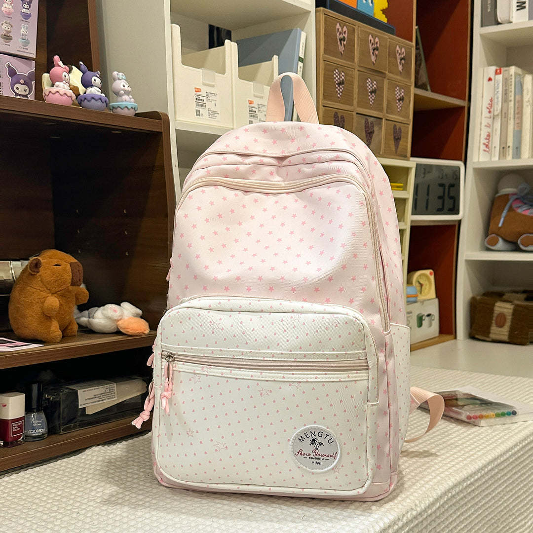 Whimsical Star-Patterned School Backpack Stornfield
