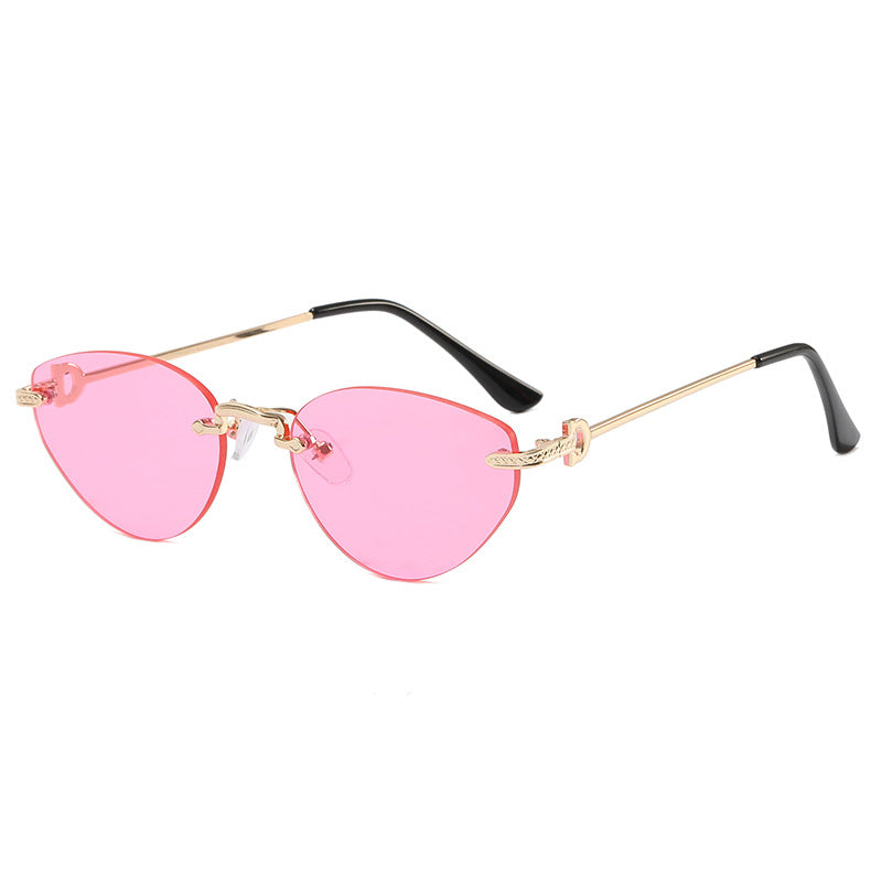 Women Futuristic Half-Frame Sunglasses Stornfield
