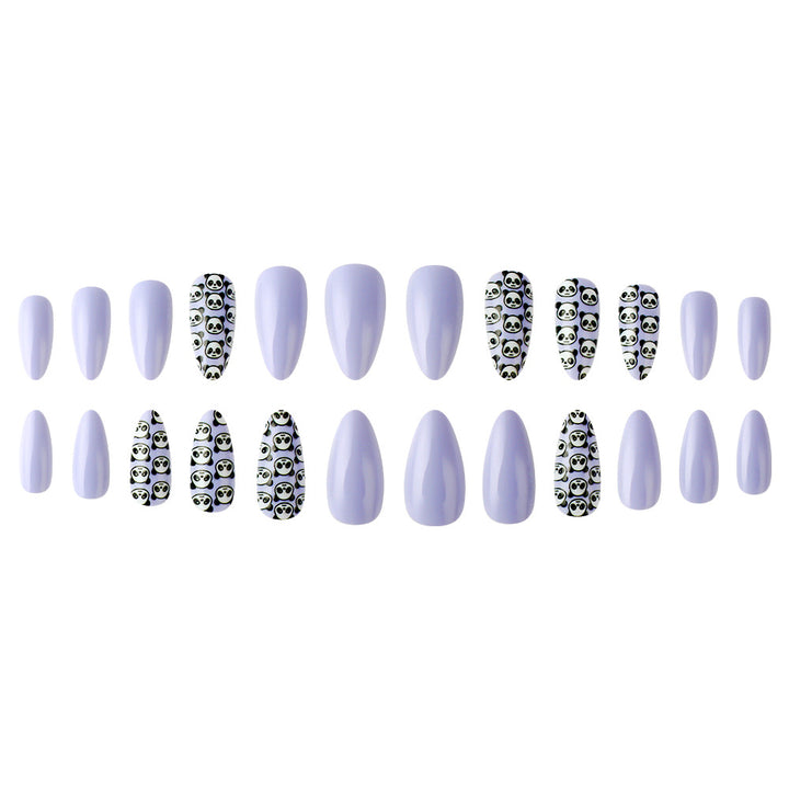 Artistic Panda-Themed Press-On Nail Set Stornfield
