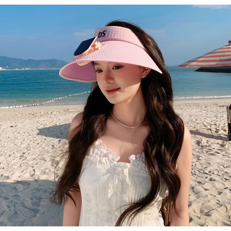 adjustable sun visor with integrated mini fan and UV protection Stornfield