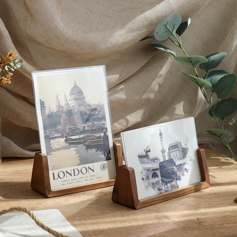 Stylish Wooden Photo Stand for Home Display