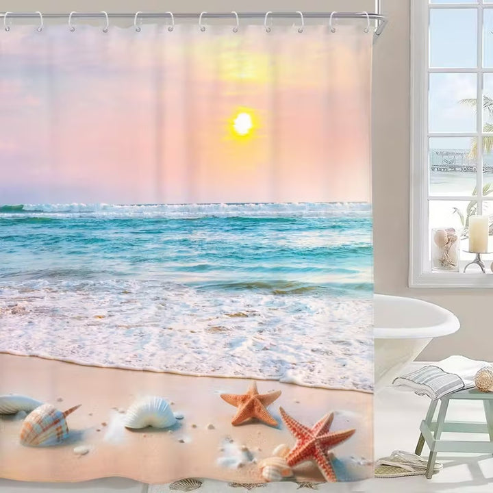 Coastal Scene Shower Curtain Stornfield