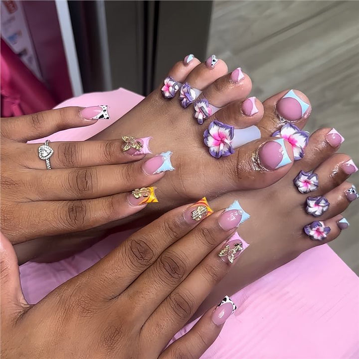Floral 3D Nail and Pedicure Art Set Stornfield