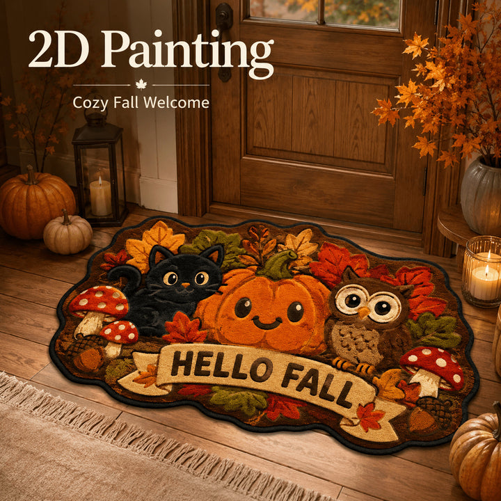 Pumpkin-Shaped Bath Mat