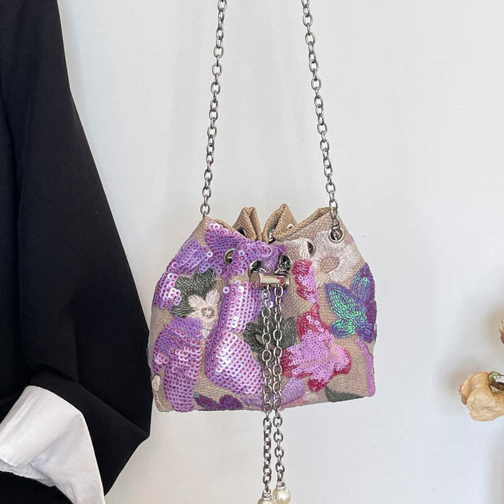 WoStylish Sequin Drawstring Clutch Purse Stornfield