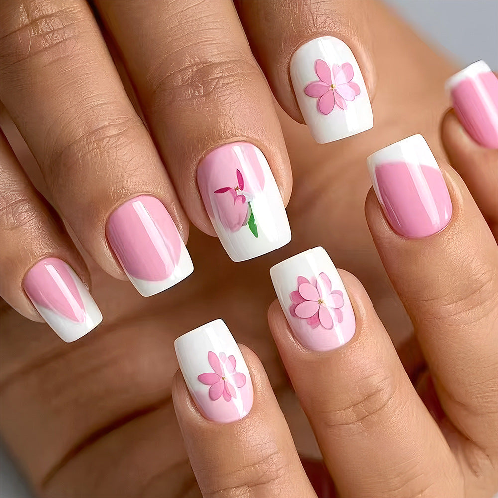 Floral Design Press-On Nail Art Stornfield