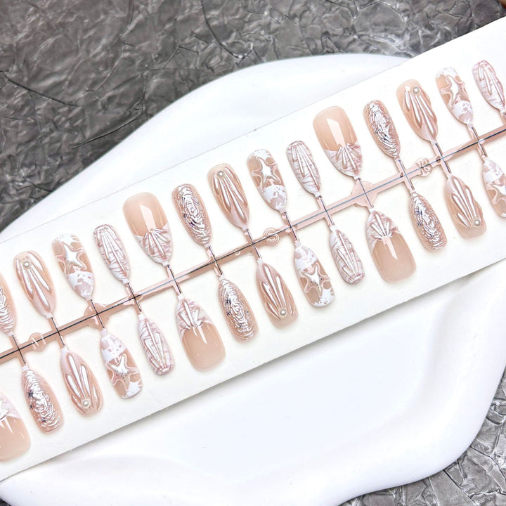 Stylish Customizable Press-On Nail Design Kit