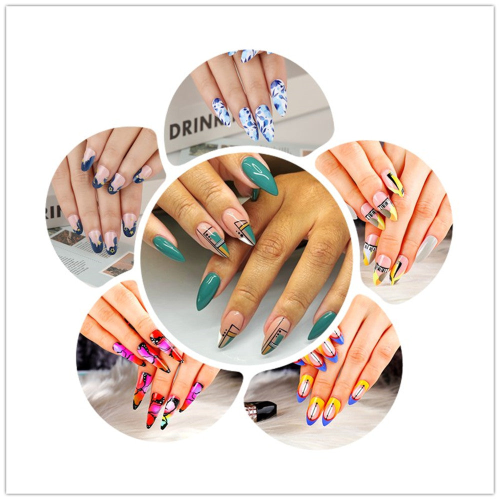 Creative design artificial nails with piano keys motif Stornfield