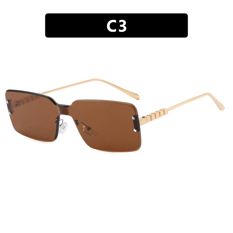 Women's modern rectangular sunglasses with stylish metal frame Stornfield