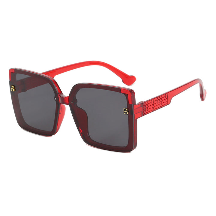 Women's fashionable square sunglasses with textured temple design Stornfield
