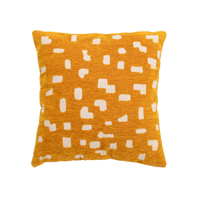 Decorative cushion with jacquard-like chenille structure and concealed zipper Stornfield